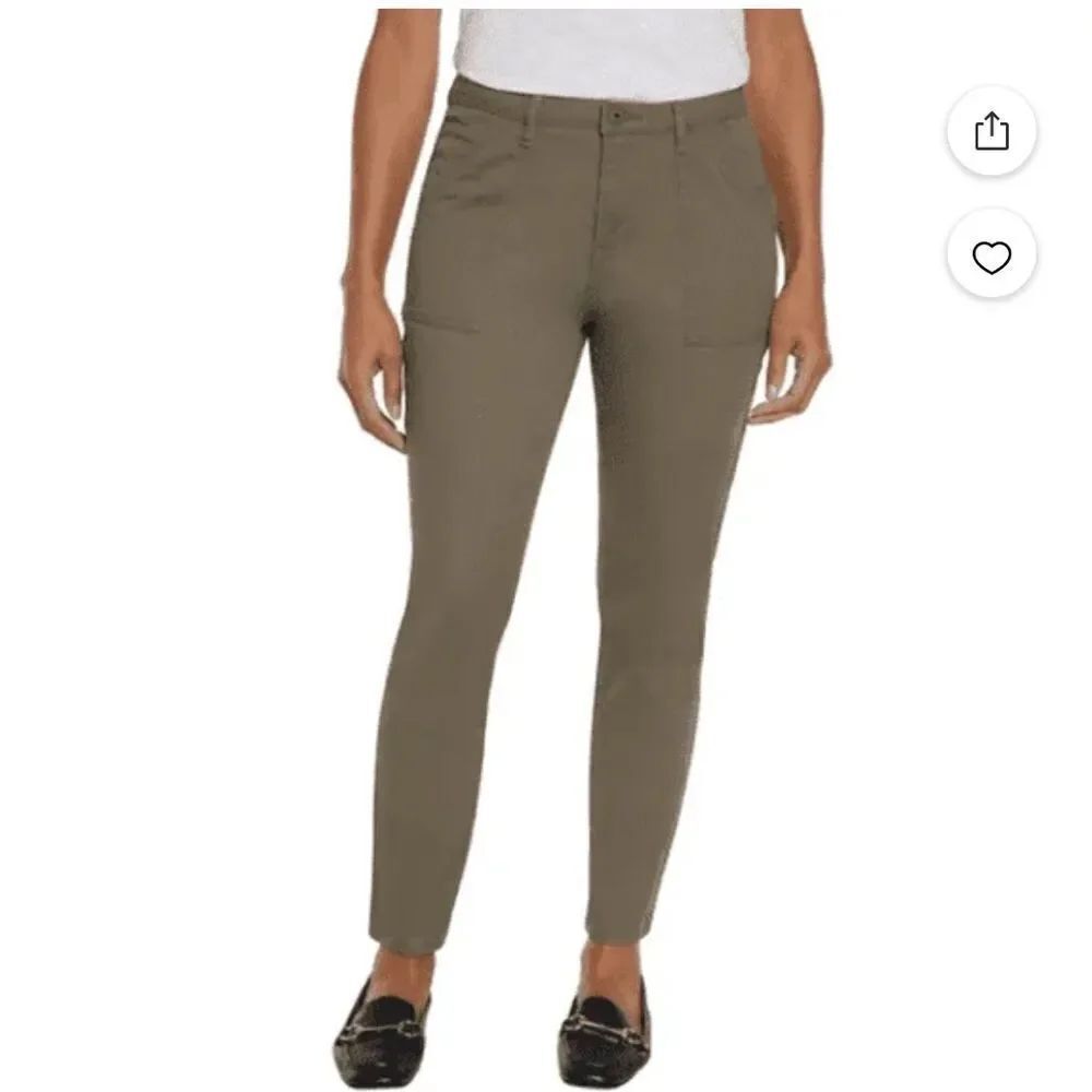 Banana Republic High Rise Twill Pant - Green